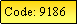 Text Box: Code: 9186