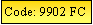 Text Box: Code: 9902 FC