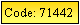 Text Box: Code: 71442