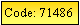 Text Box: Code: 71486
