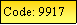 Text Box: Code: 9917
