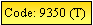 Text Box: Code: 9350 (T)