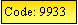 Text Box: Code: 9933