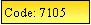 Text Box: Code: 7105
