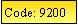 Text Box: Code: 9200