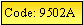 Text Box: Code: 9502A