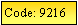 Text Box: Code: 9216
